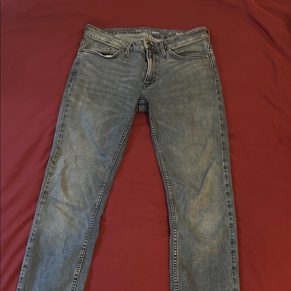 Calvin Klein Jeans Women's Straight Leg Blue